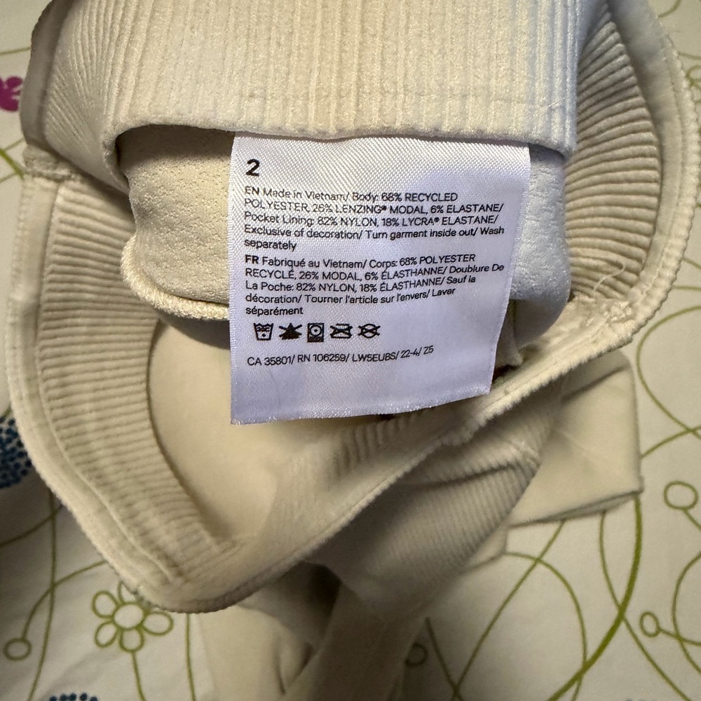Lululemon Ribbed Softstreme Flared Pant (Bone) - Picture 5 of 7